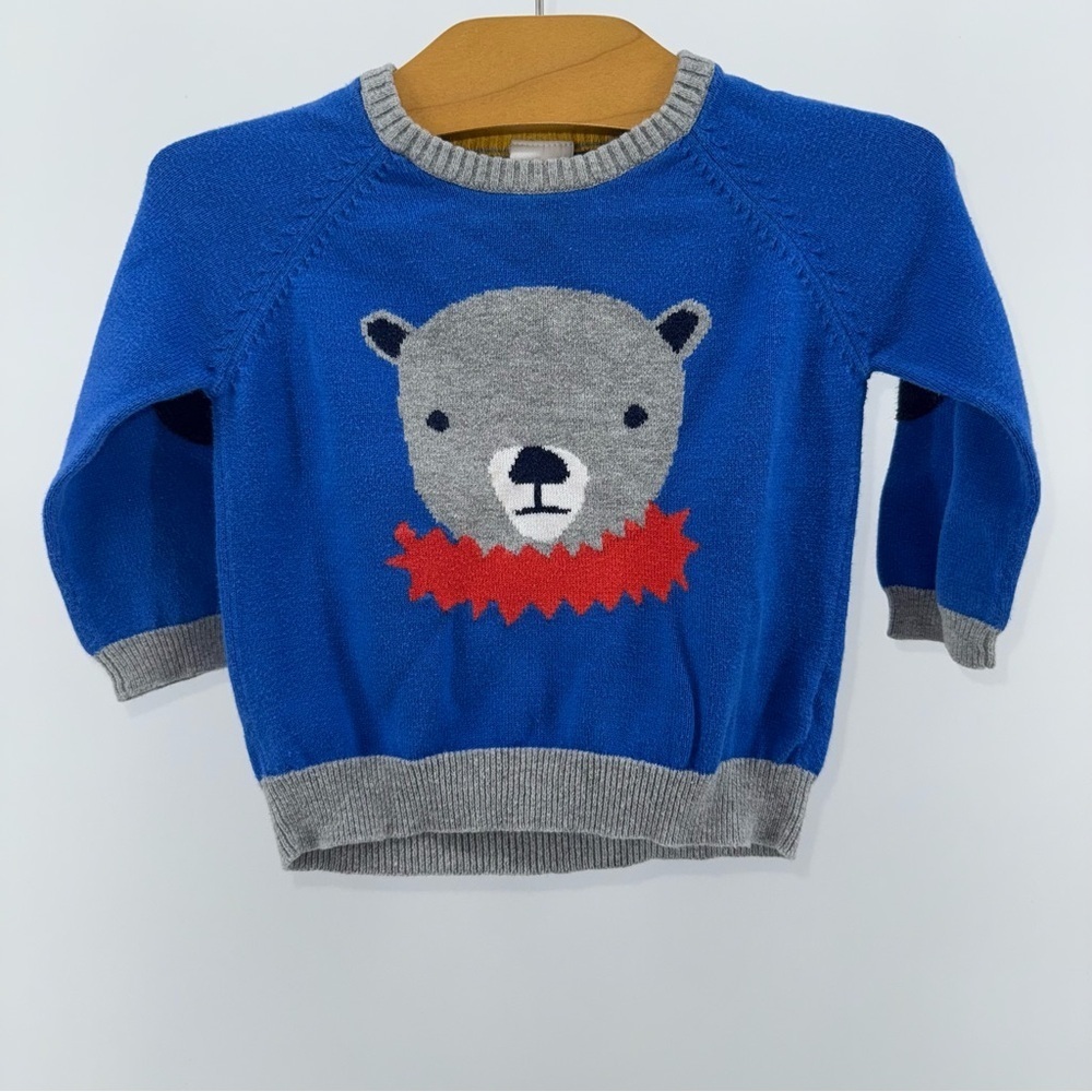 Egg by Susan Lazar Baby Boy's Bear Sweater